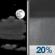 Wednesday Night: Partly Cloudy then Slight Chance Rain Showers